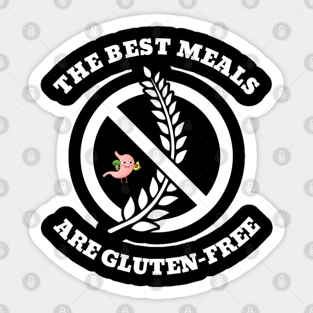 The Best Meals Are Gluten-Free WD Sticker by MoonOverPines